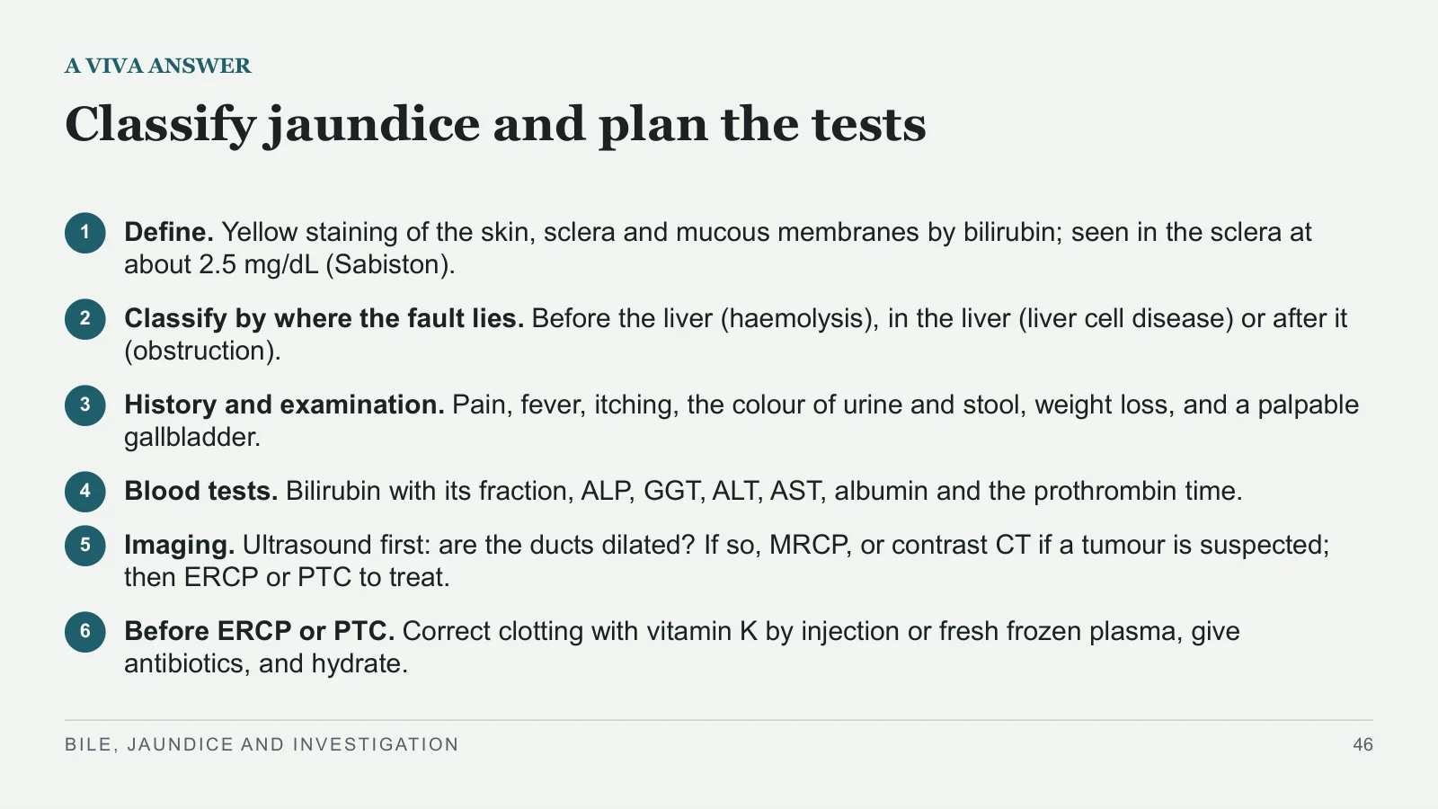 Slide 46: Classify jaundice and plan the tests