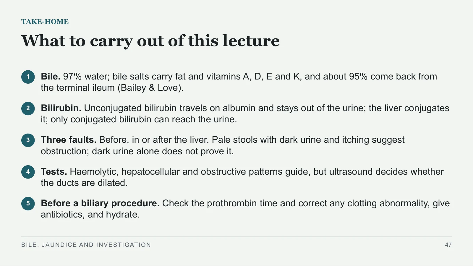 Slide 47: What to carry out of this lecture