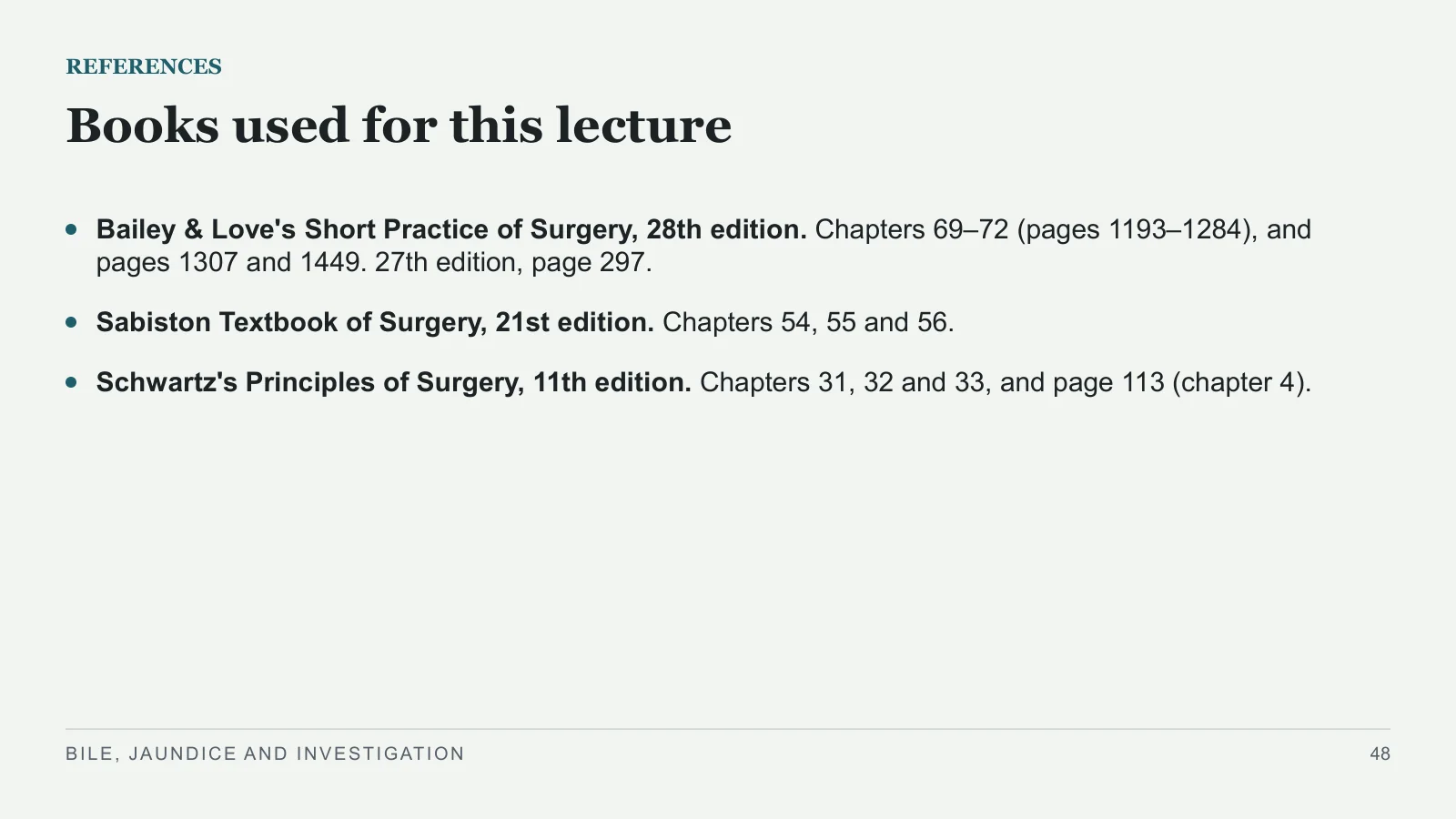 Slide 48: Books used for this lecture