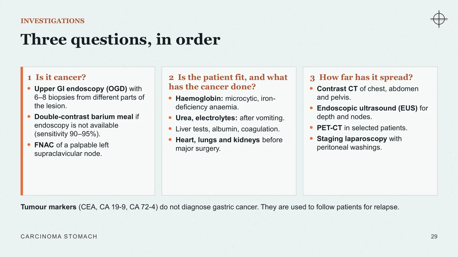 Slide 29: Three questions, in order