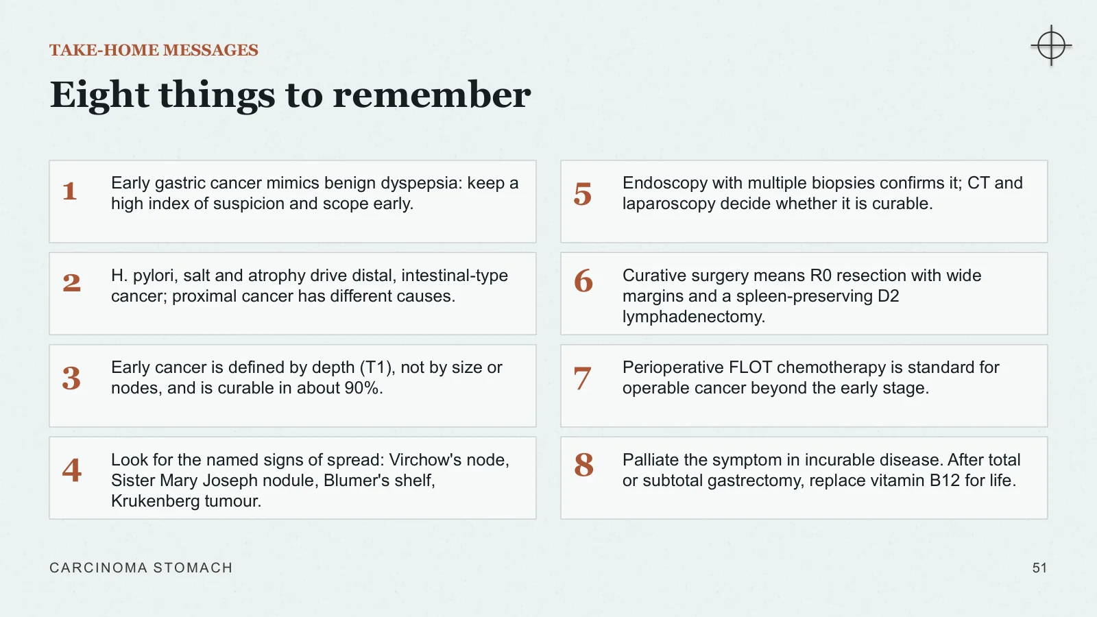 Slide 51: Eight things to remember