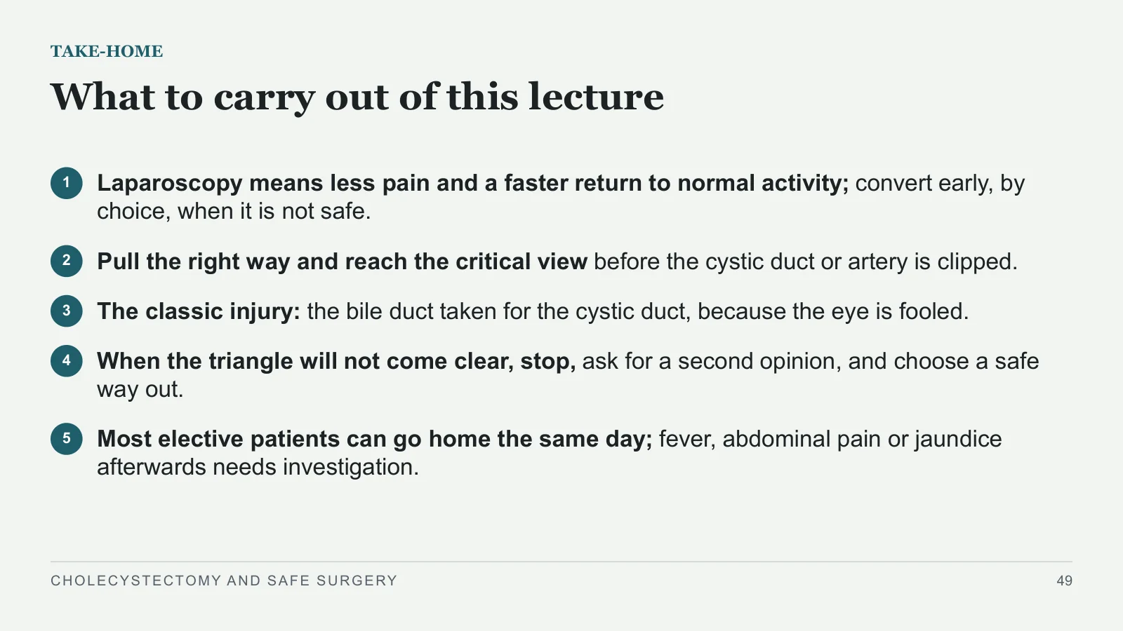 Slide 49: What to carry out of this lecture