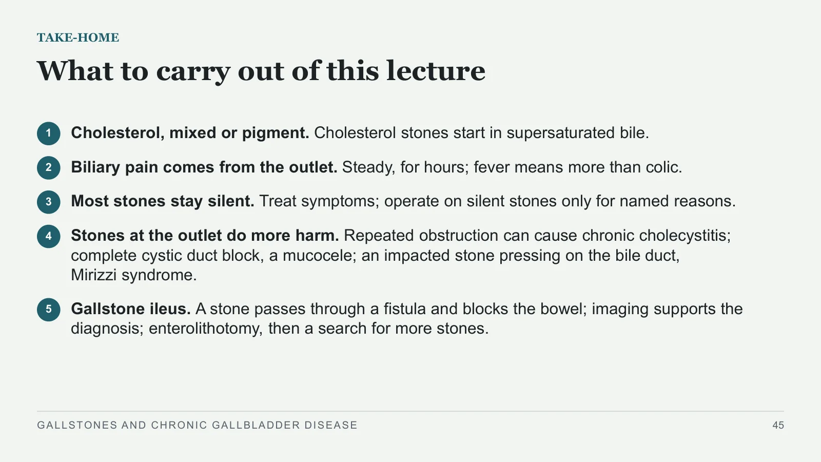 Slide 45: What to carry out of this lecture