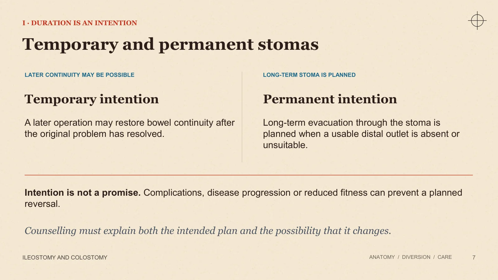 Slide 7: Temporary and permanent stomas