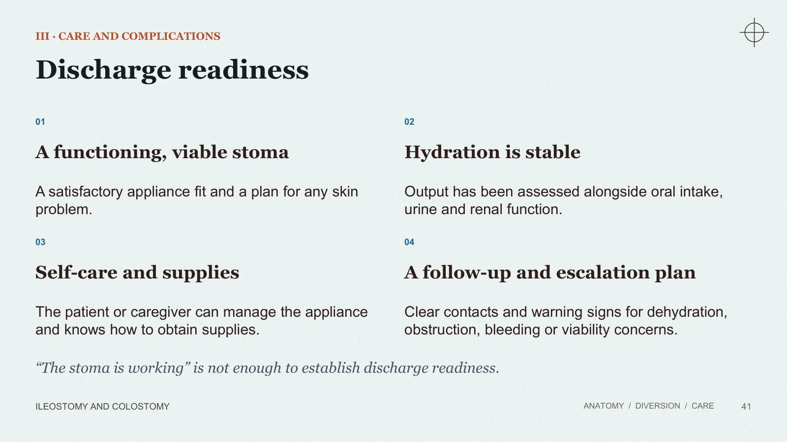 Slide 41: Discharge readiness