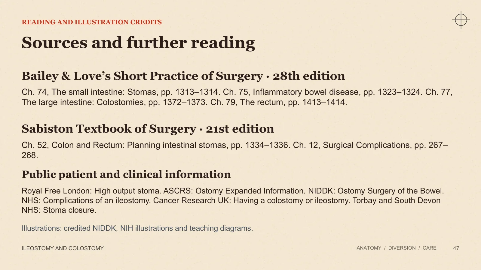 Slide 47: Sources and further reading