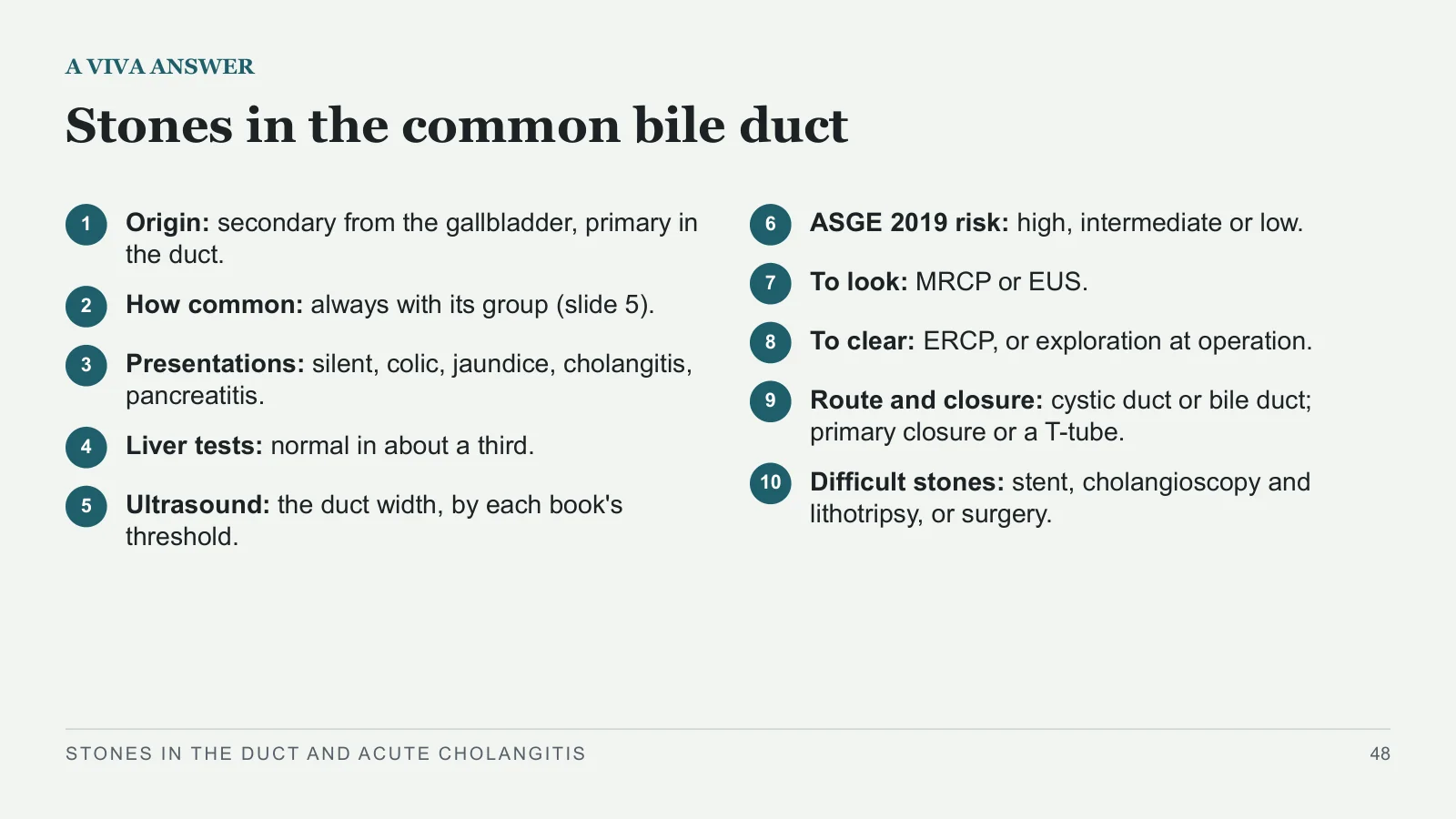 Slide 48: Stones in the common bile duct