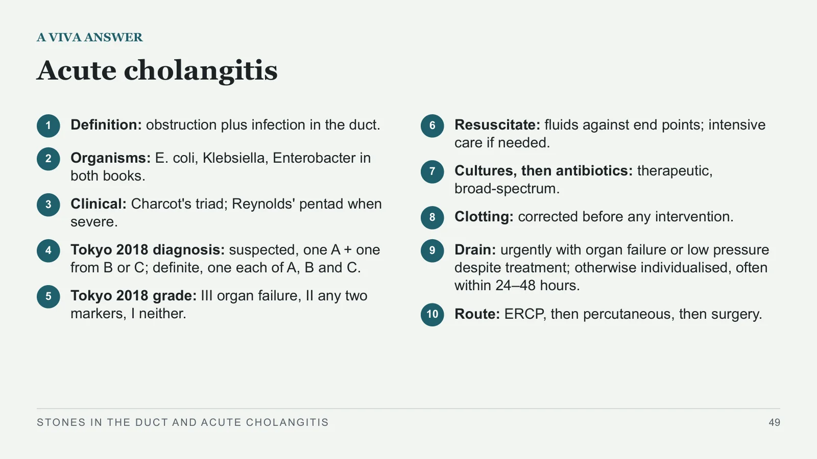 Slide 49: Acute cholangitis