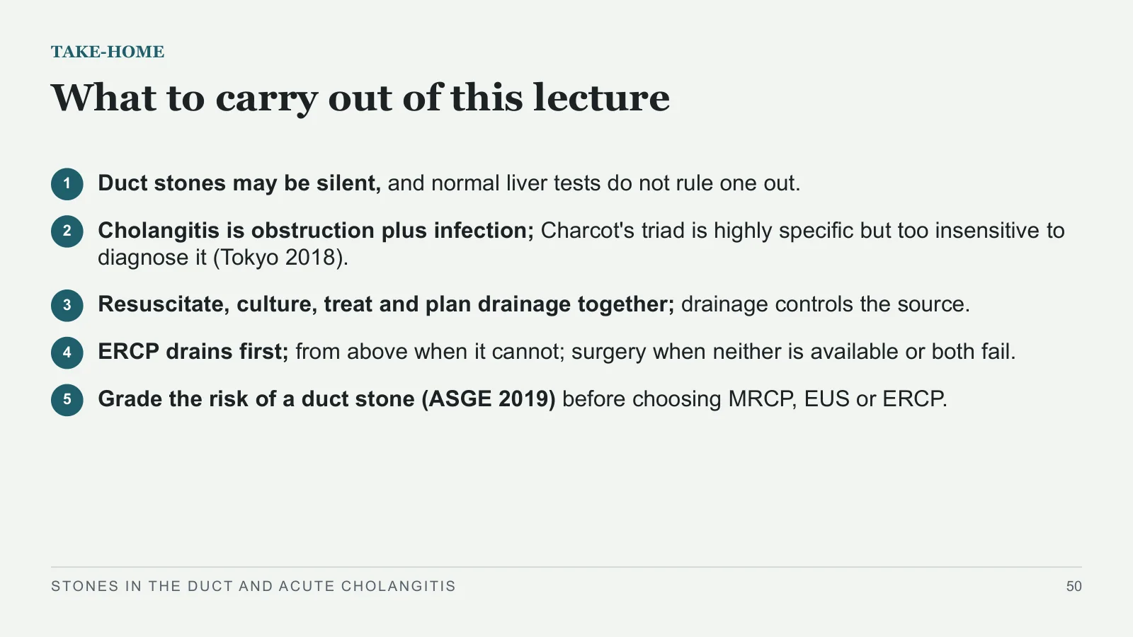 Slide 50: What to carry out of this lecture