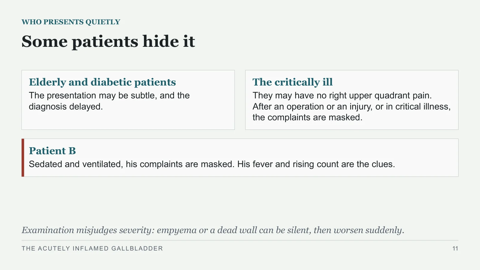 Slide 11: Some patients hide it