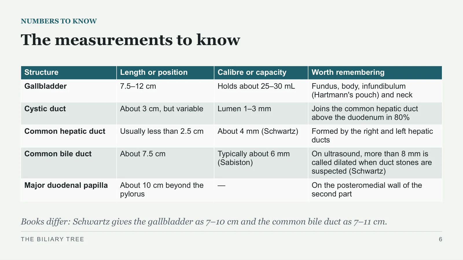 Slide 6: The measurements to know