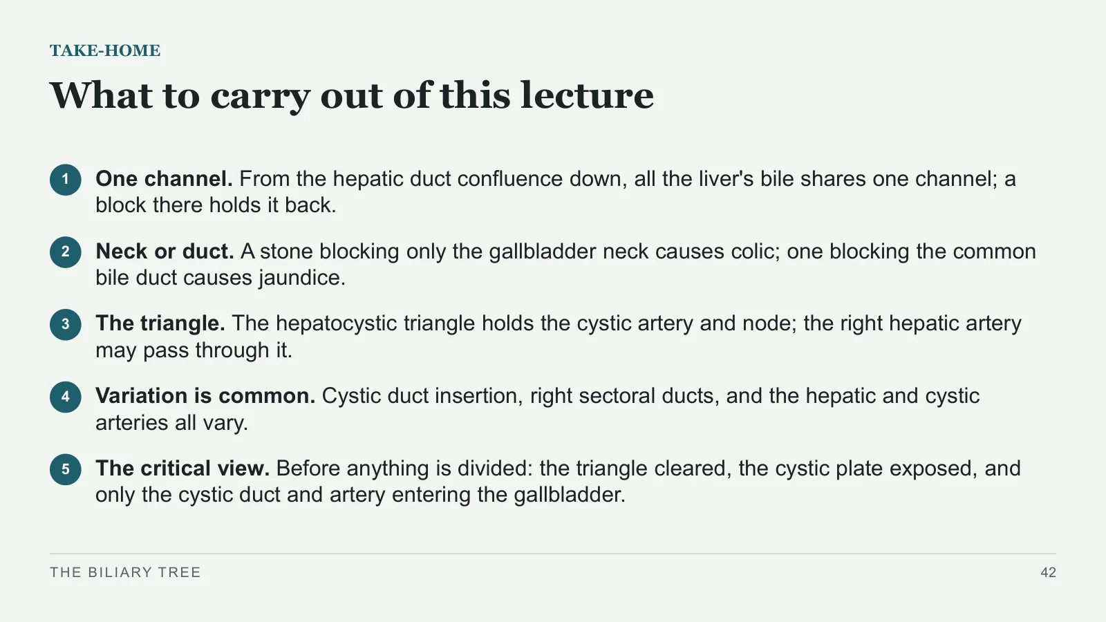 Slide 42: What to carry out of this lecture