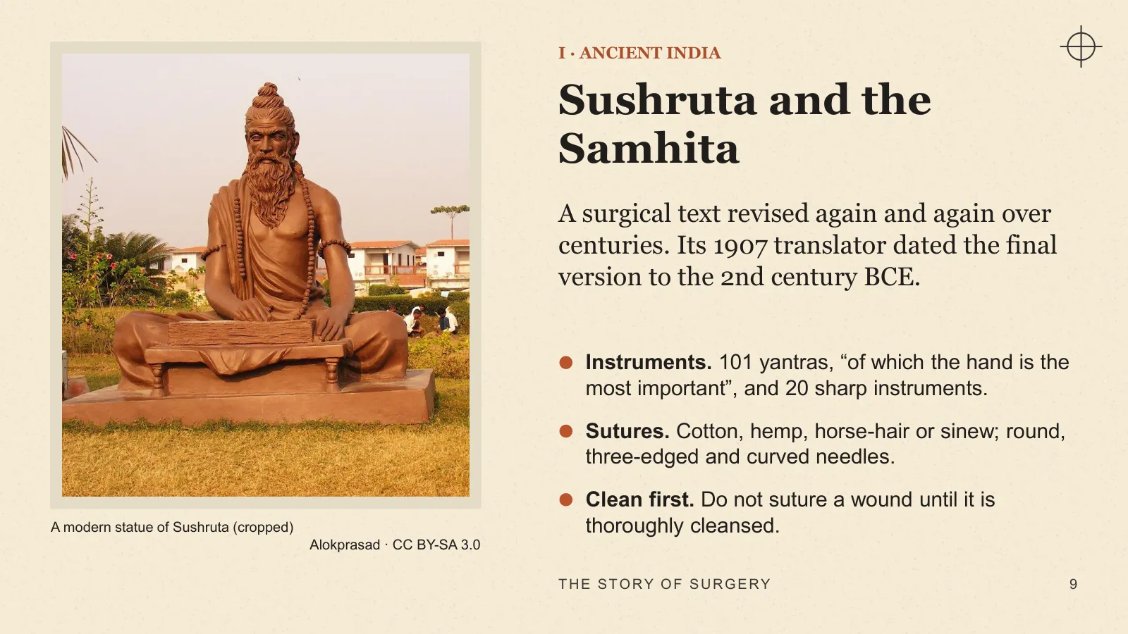 Slide 9: Sushruta and the Samhita